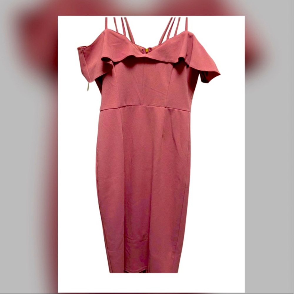 Haute Monde off shoulder Pink Dress